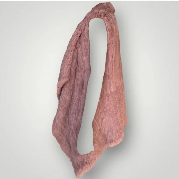 Love Token Mauve Angora Fur Vest Jacket - Picture 5 of 12